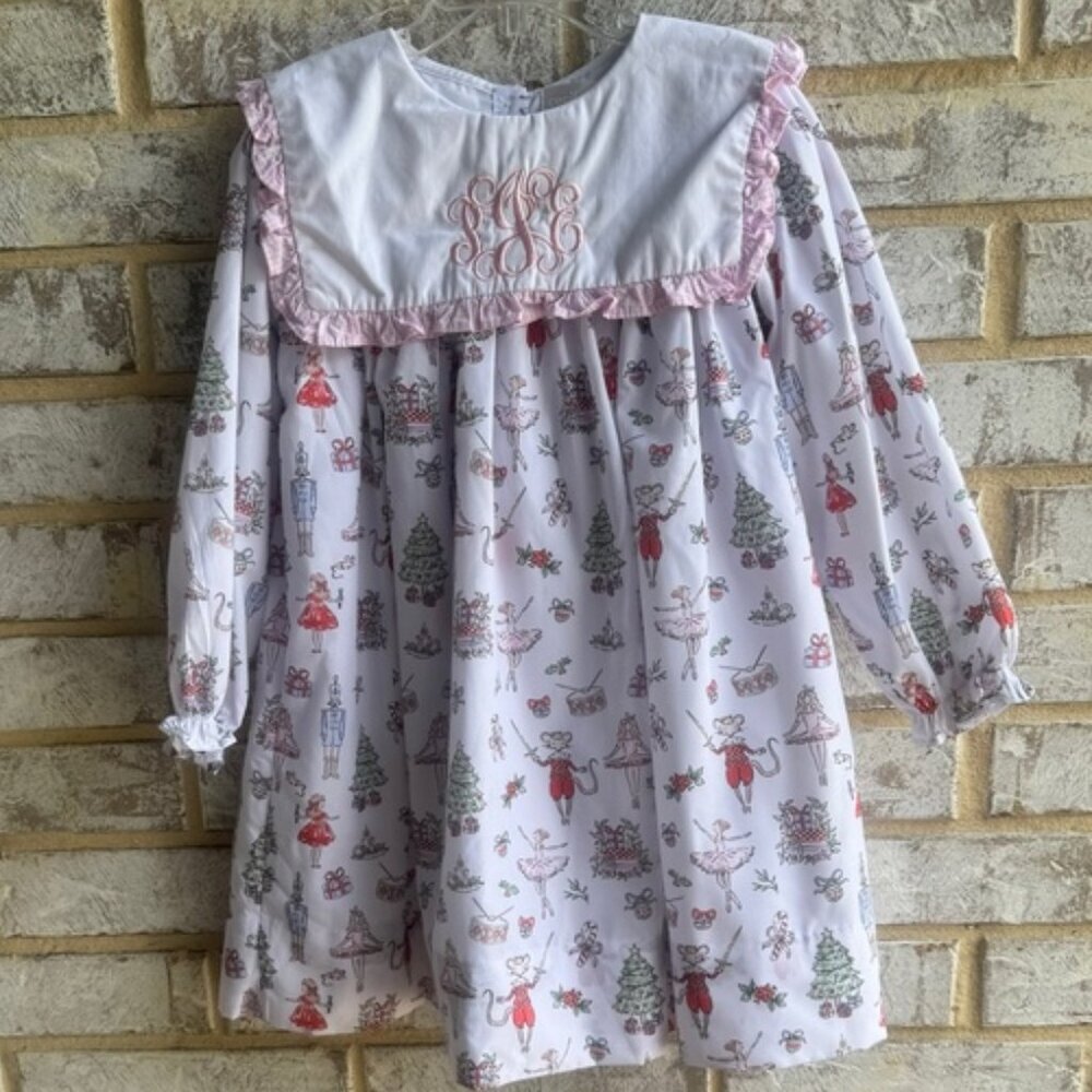Cecil and Lou Long Sleeve Ballet Nutcracker Smocked Dress Girls Size 6